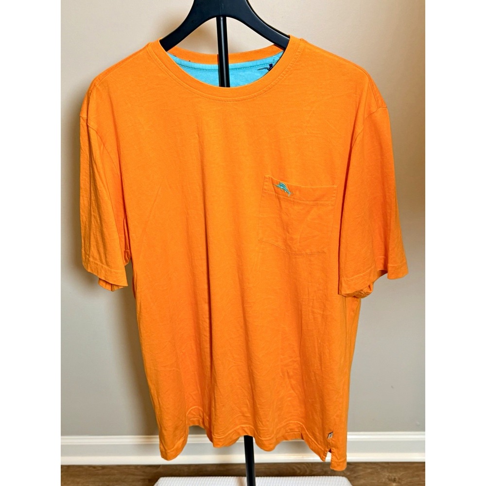 Tommy Bahama Persimmon Pocket T-Shirt Mens L Orange Marlin Logo ST226362TX